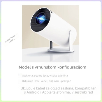 Projektor HDMI za žičnu projekciju s telefona, 1080p, 9800 lm, 60W