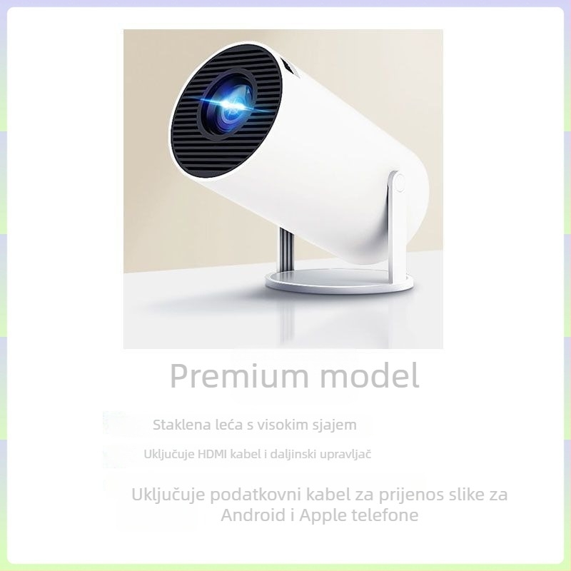 Projektor HDMI za žičnu projekciju s telefona, 1080p, 9800 lm, 60W