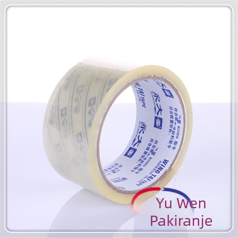 Ambalažna traka s BOPP podlogom, prozirna, ekološka; pogodna za zatvaranje kartona u uredima, školama, kod kuće, logistici i e-trgovini.