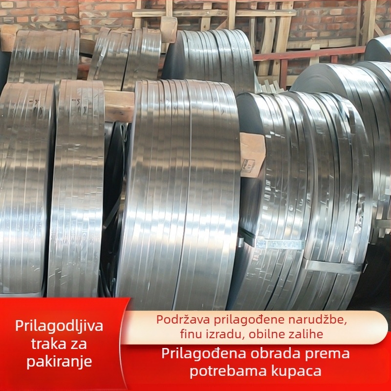 Q235 Visokootpornost plavi kaljeni željezni trak za pakiranje, širine 12/16/19/25 mm