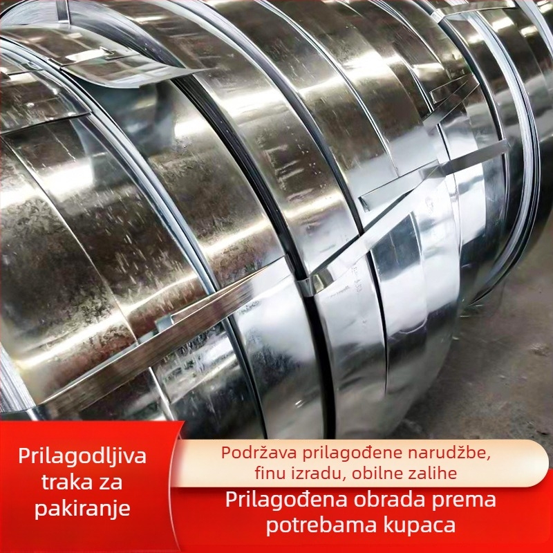 Q235 Visokootpornost plavi kaljeni željezni trak za pakiranje, širine 12/16/19/25 mm