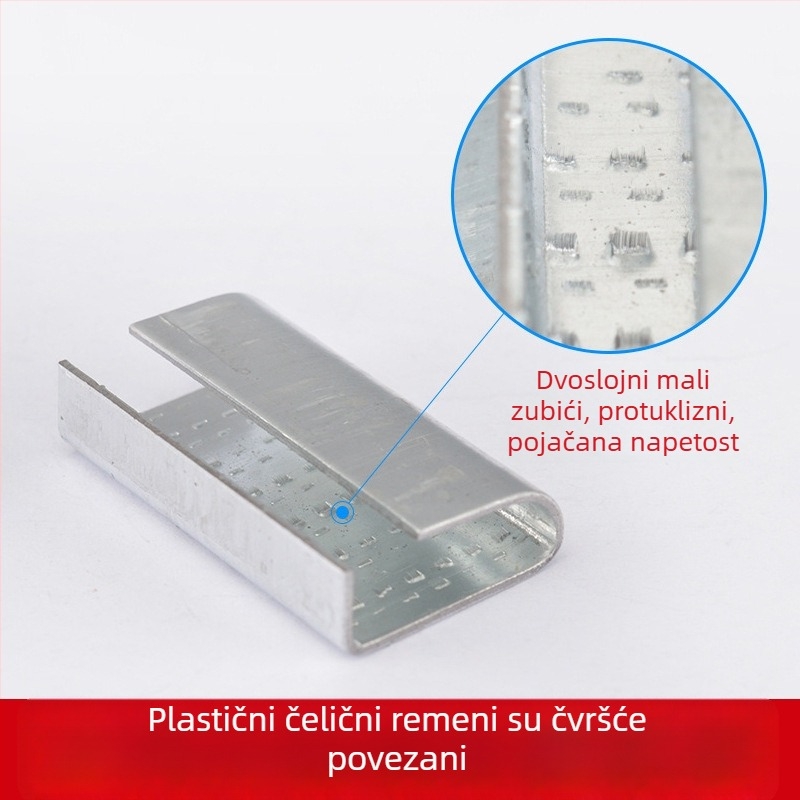 Aram plastično-čelična kopča od galvaniziranog čelika, debljina 0,8 mm, nosivost 250 kg