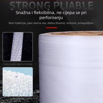 Prozirna PP traka za pakiranje, debljina 0,6 mm, nosivost na rastezanje 100 kg, Klasa A, za logistiku i pakiranje uređaja, knjiga i kartona