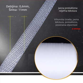 Prozirna PP traka za pakiranje, debljina 0,6 mm, nosivost na rastezanje 100 kg, Klasa A, za logistiku i pakiranje uređaja, knjiga i kartona