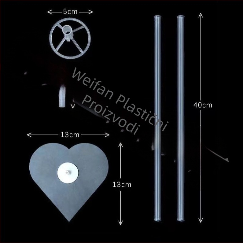 Stojak za balone na stol – plastični, unutarnja upotreba, sportski događaji