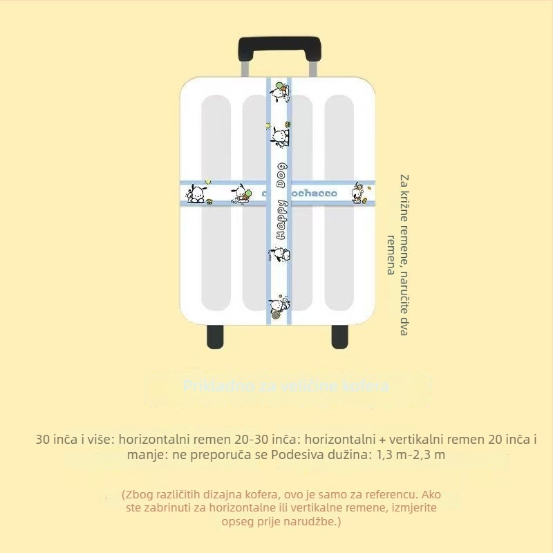 Yi Bao kai za prtljagu s karikaturalnim dizajnom - poliester, otporan na habanje, protiv krađe, proširiva, smanjuje teret