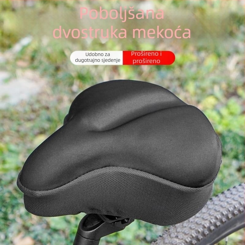Univerzalna navlaka za sjedalo bicikla, proširena i šira, iznimno mekana silikon navlaka za udobnu vožnju
