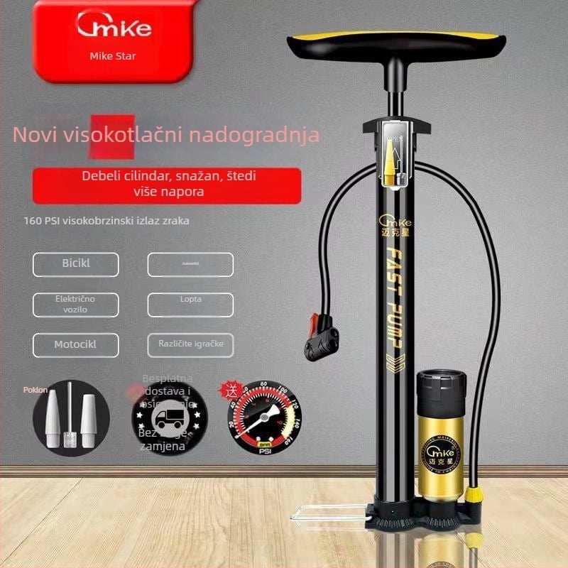 Električna pumpa za zrak — univerzalna za bicikle, automobile i košarkaške lopte; visok tlak, marka Strong merchants