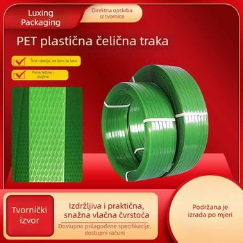 Zeleni plastično-čelični pojas za pakiranje, ručno zavezivanje, visokoučinkovita traka za pakiranje (420 kg)