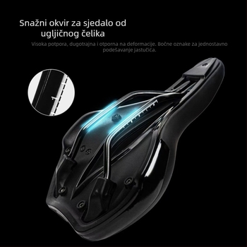 Sjedalo za bicikl, model 828, PU neklizavajuća koža s visoko gustoćom pjene, kompatibilno s planinskim, cestovnim i spinning biciklima, moderan stil