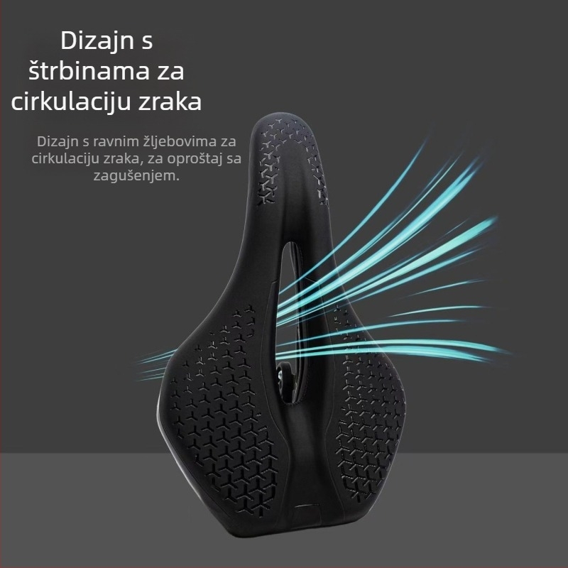 Sjedalo za bicikl, model 828, PU neklizavajuća koža s visoko gustoćom pjene, kompatibilno s planinskim, cestovnim i spinning biciklima, moderan stil