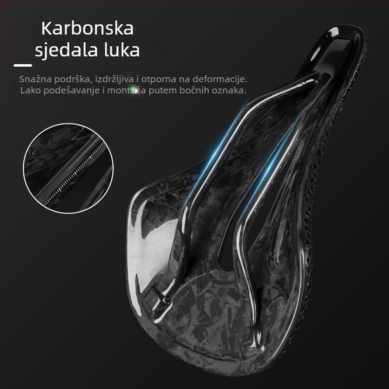 ESLNF sjedalo za bicikl, karbonska vlakna, model 1, za obične bicikle