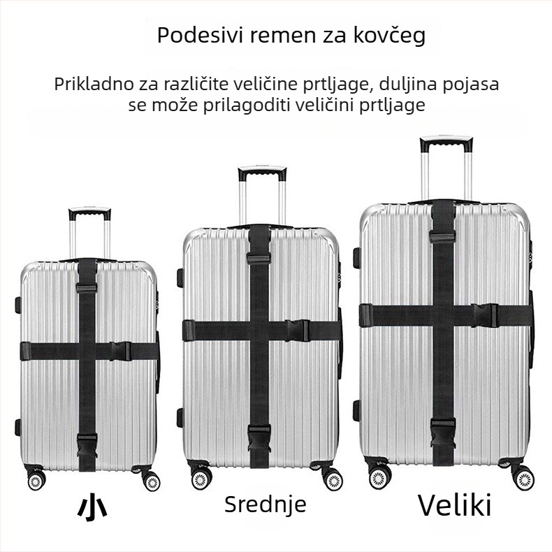 Mufeng kaiš za prtljagu s križnim kopčama – najlonski putni kaiš, proširiv MF-260104