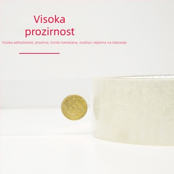 Pakirna traka s BOPP filmom, ljepilo na bazi vode (debljina: 52; temperaturna otpornost: -20 do 40 °C; prianjanje: snažno)