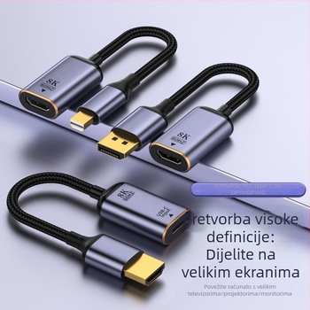 Audio i video pretvarač — 8K60Hz Ultra HD konverter za projekciju zaslona, model 8K60Hz Ultra HD screen projection converter, kompatibilan s laptopom/Desktopom/TV