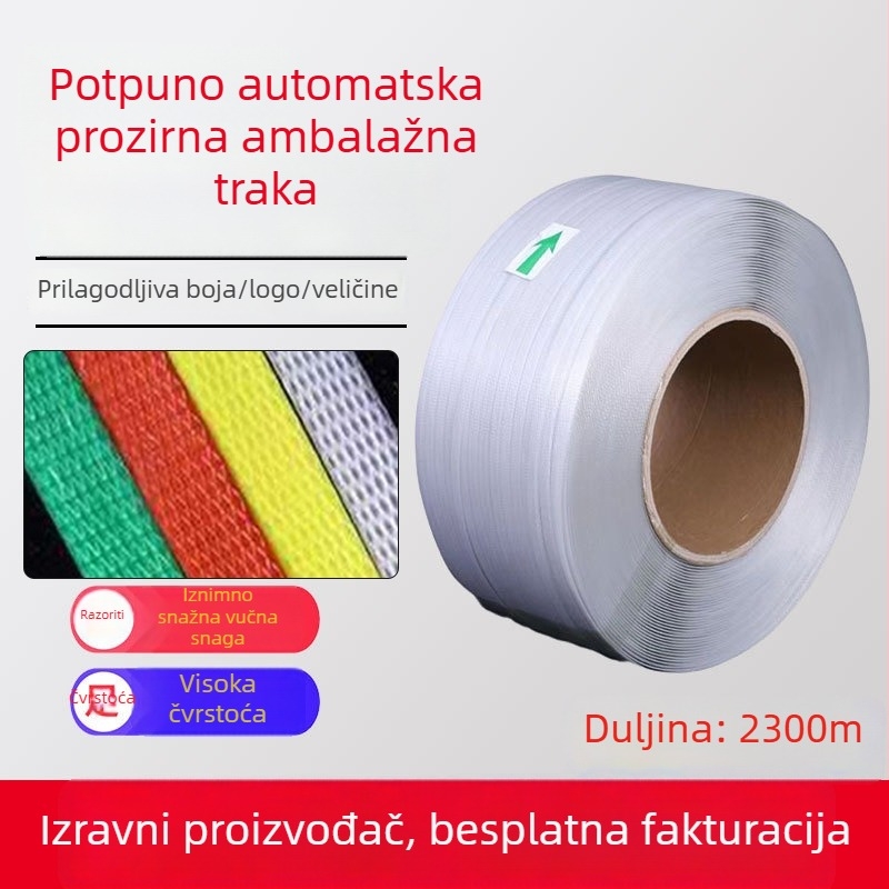 Prozirna PP traka za pakiranje, ručna i strojna upotreba, pakiranje kartona