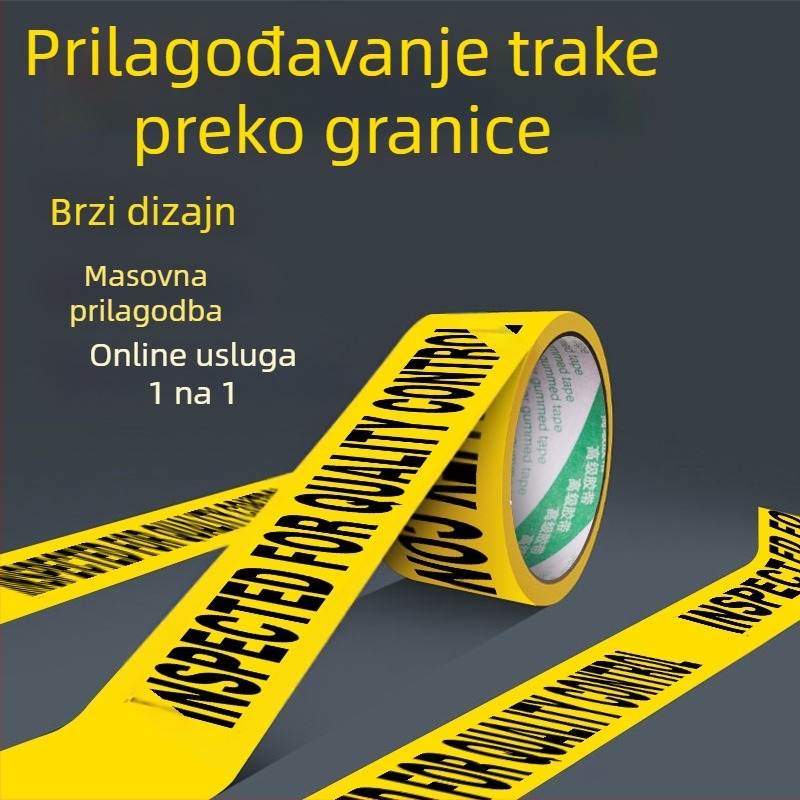 Paketna traka s BOPP filmom 52 μm, ljepilo osjetljivo na pritisak, za logističko pakiranje i elektroničko poslovanje, temperaturni raspon -30°C do 120°C.