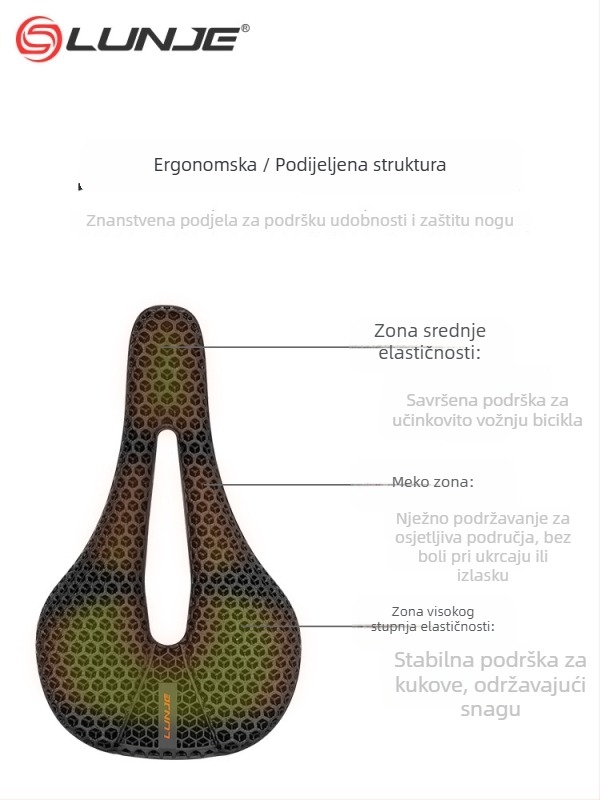 LUNJE sjedalo za bicikl, karbonska vlakna, za planinski sportski automobil, modni stil