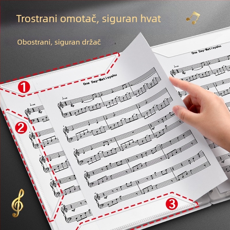 Folder za glazbene partiture i bilješke, posebni folder za klavir, model MDYG-1010, PP materijal