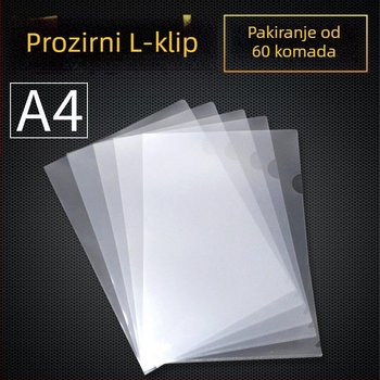 A4L mapa s dvostrukim skupom dokumenata, prozirni plastični džep za dokumente, umetak jedne stranice