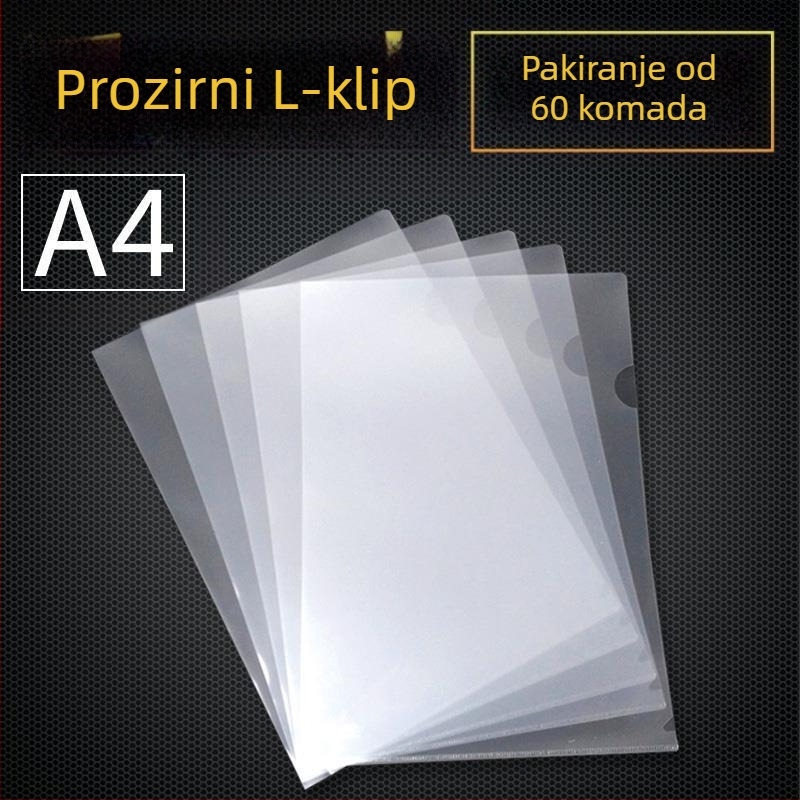 A4L mapa s dvostrukim skupom dokumenata, prozirni plastični džep za dokumente, umetak jedne stranice