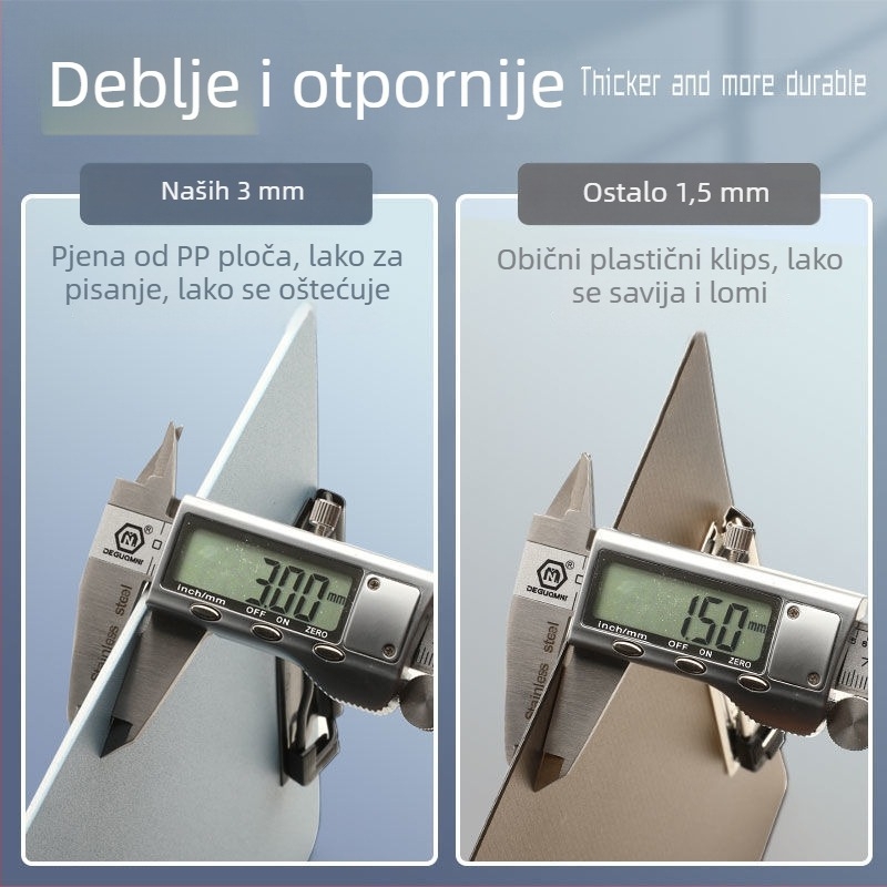 Plastični clipboard s čvrstom stezaljkom i stezaljkom ploče — Reverse, model difnabg set