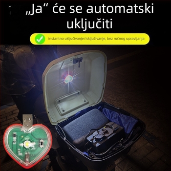Indukcijska LED svjetiljka za prtljažnik električnog skutera/motocikla (Materijal: PC; Napon: 5V)