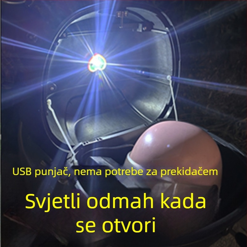 Indukcijska LED svjetiljka za prtljažnik električnog skutera/motocikla (Materijal: PC; Napon: 5V)