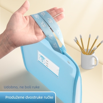 A4 organizator ispita papira – plastični prozirni, 13 pretinci (Model: A4, Bez loga)