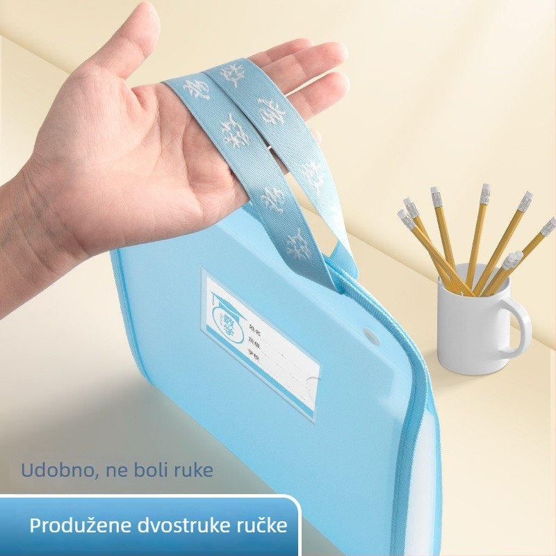 A4 organizator ispita papira – plastični prozirni, 13 pretinci (Model: A4, Bez loga)