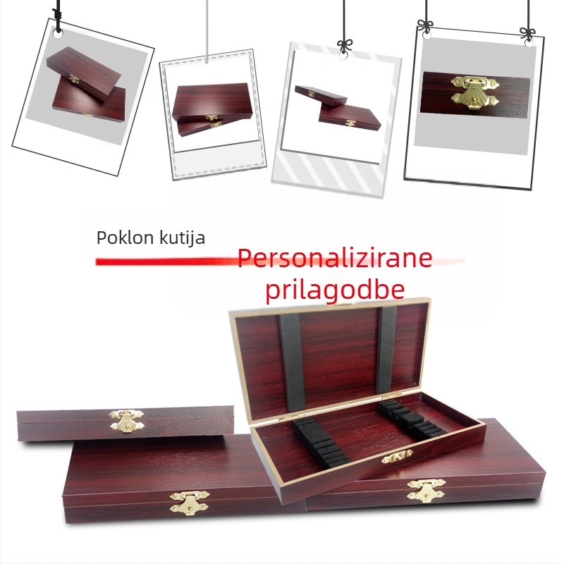 Drvena kutija za pakiranje alata za čišćenje uha, ručno izrađena PVC drvena kutija, gotovo pakiranje