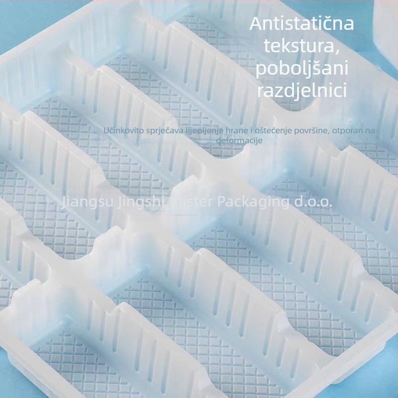 Kutija za knedle s 10 pretinaca, jednokratna, PP plastika, zamrzivačka, za knedle i proljetne rolice