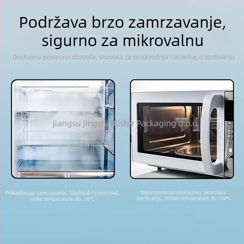 Kutija za knedle s 10 pretinaca, jednokratna, PP plastika, zamrzivačka, za knedle i proljetne rolice