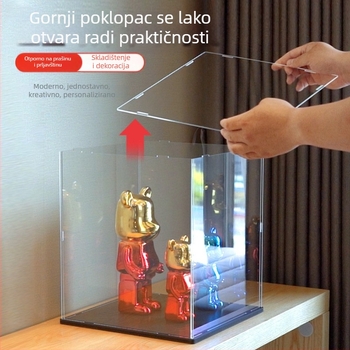 Prozirna akrilna kutija za figurice i modele od gline, prašinu štiteći poklopac, model CDBOX, japanski stil