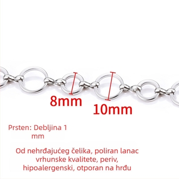 Nehrđajući čelični lanac za kolijer i narukvicu — elektroplatiranje završna obrada i prilagodba gotovih proizvoda