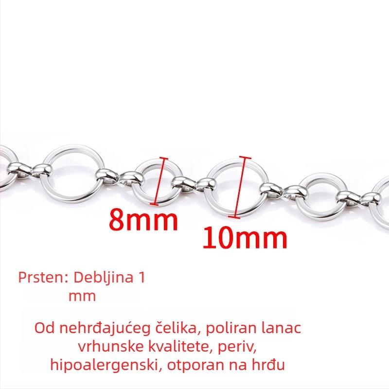 Nehrđajući čelični lanac za kolijer i narukvicu — elektroplatiranje završna obrada i prilagodba gotovih proizvoda