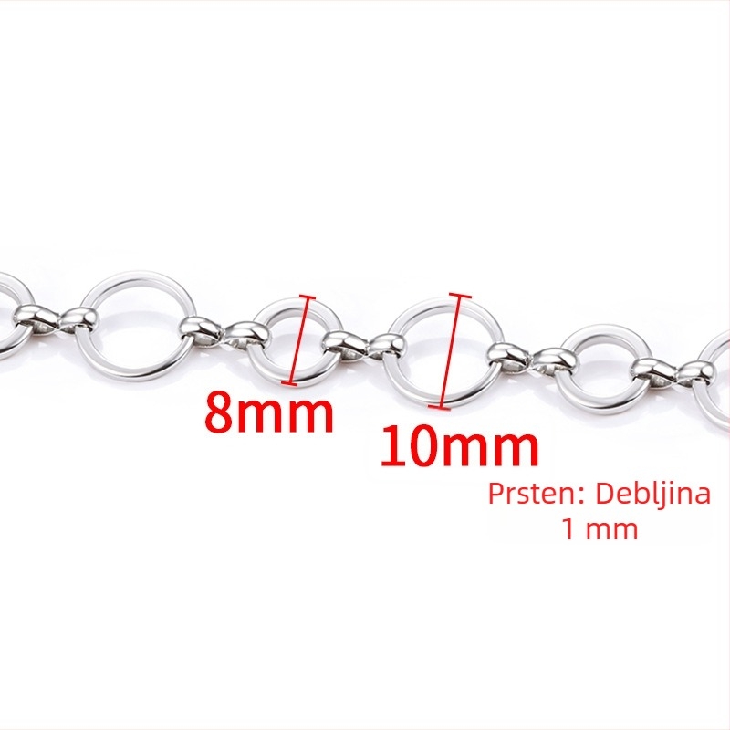 Nehrđajući čelični lanac za kolijer i narukvicu — elektroplatiranje završna obrada i prilagodba gotovih proizvoda