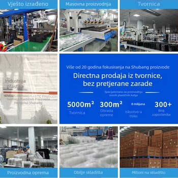 Jednokratna kutija za voće od PET plastike, s rupama i poklopcem, kapacitet 125 g