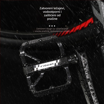Pedala za planinske i cestovne bicikle od aluminijske legure, marka Yiquan, model E652, protuklizna s produženim pinovima