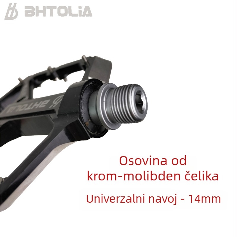 BHTOLIA Pedal za planinski bicikl s osovinom za zaključavanje, protuklizna površina, aluminijska legura