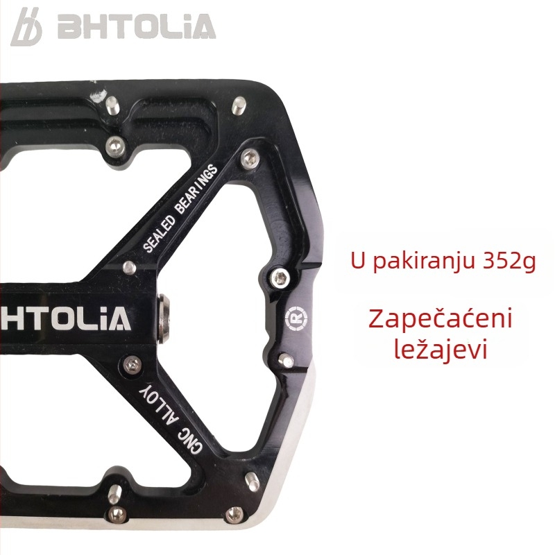 BHTOLIA Pedal za planinski bicikl s osovinom za zaključavanje, protuklizna površina, aluminijska legura