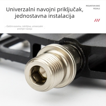 Samozaključavajući pedal za planinski bicikl, model M03, od aluminijske legure / krom-molibden čeli, pedala s ležajevima