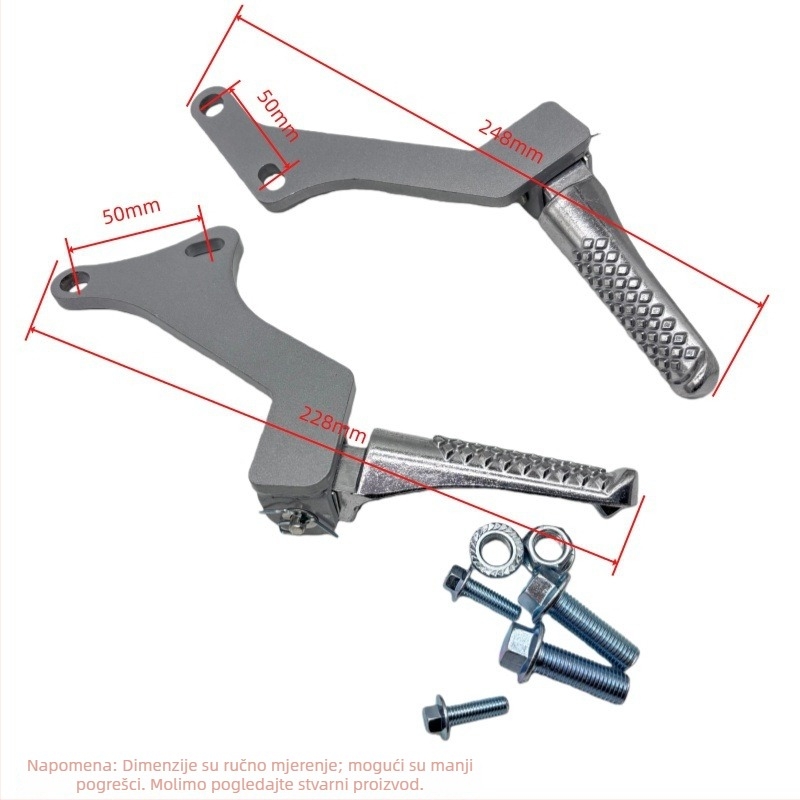 Stražnji pedali za stopalo za off-road motocikl – metal, Dream Horse, pečeni završni premaz