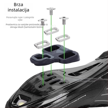 Chixiaopai Keo set pedala s klipovima za cestovni bicikl, ojačani najlon, kompatibilan s Look KeO sustavom