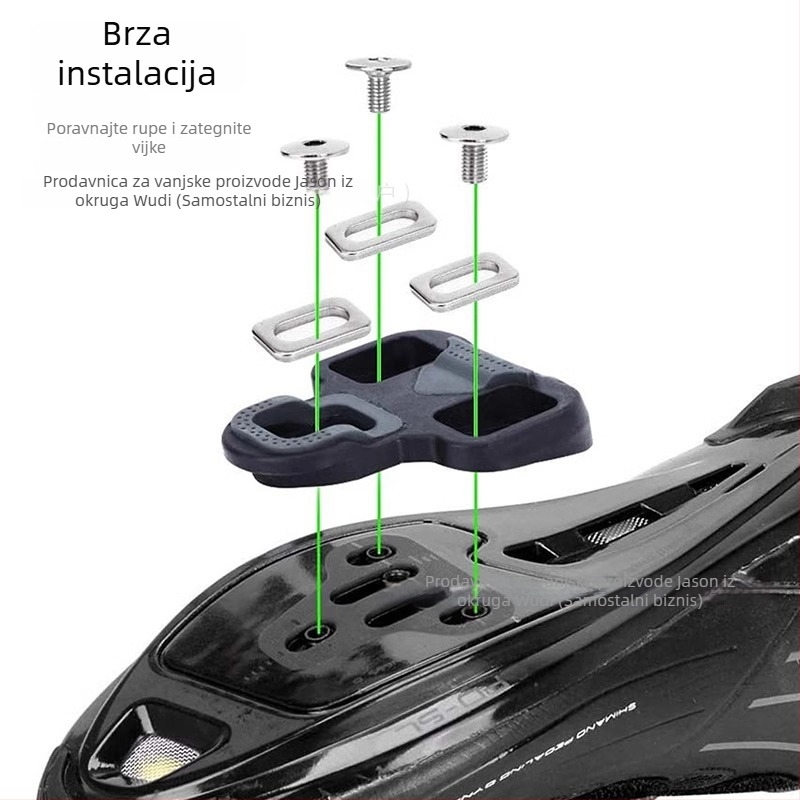 Chixiaopai Keo set pedala s klipovima za cestovni bicikl, ojačani najlon, kompatibilan s Look KeO sustavom