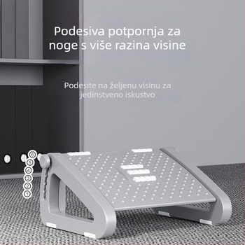 Uredska potpora za noge s pet kotačića, plastična, masaža i podizanje, za djecu, odrasle i starije osobe