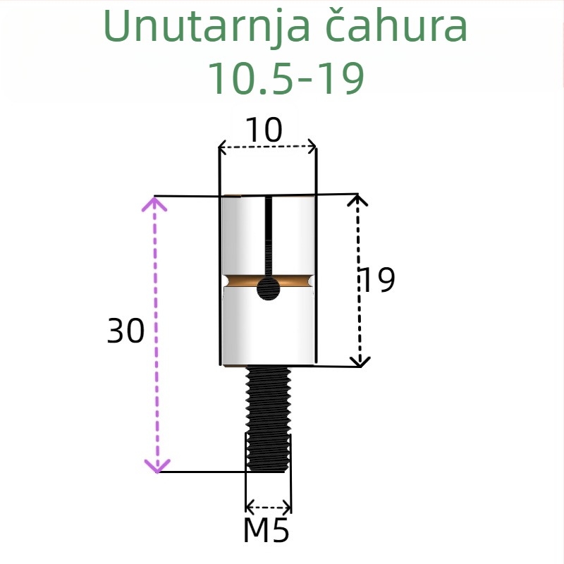 Ekspanzijski pin unutarnjeg promjera za obradni centar - Tongjing Hardware, GB119.1, HRC38-42