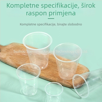 Prozirna jednokratna PP čaša, 250 ml, za catering, čvrsta konstrukcija, degradabilna