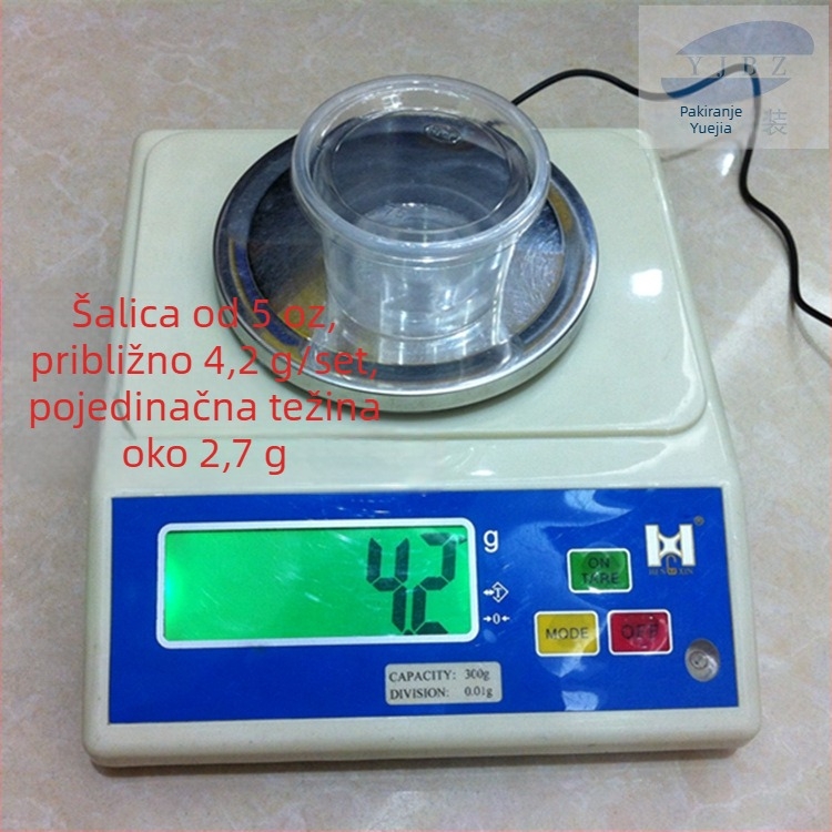 Jednokratni puding cup od PP plastike, s poklopcem i reljefnim otiskom