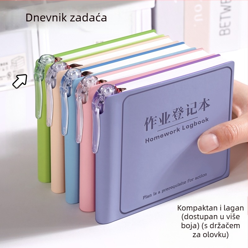 Dnevnik za dnevni plan: Prenosni mini kvadratni bilježnica za upravljanje vremenom i samodisciplinu (Brand: Mesibo; Omotnica: PU; Vezanje: konac; Stranice: 1–50; Sadržaj: sirova drvena celuloza; Kategorija bilježnice: Domaći zadaci)